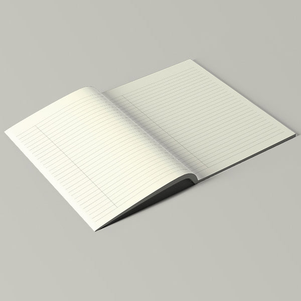 Composition Notebook interior / 7.5" x 9.25" / Cream colored pages / College ruled / Clean margins / Feint lines